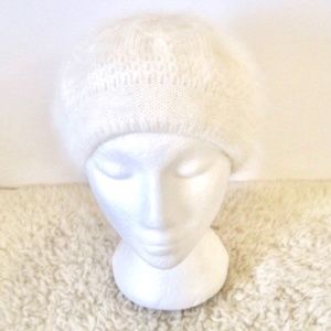 Angora Blend Knitted Beret